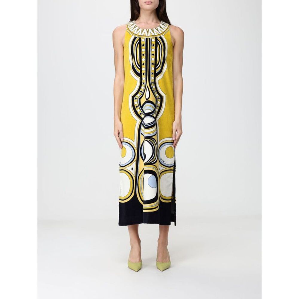 La Doublej Women La Doublej Totem Ethnic Print Cotton Terry Midi Tunic Dress